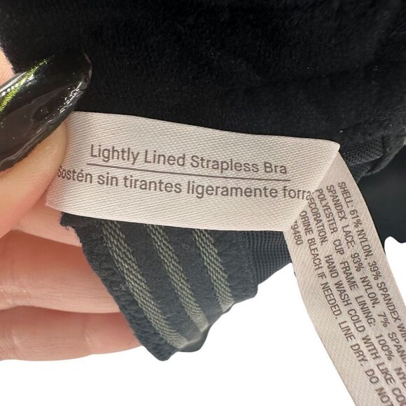 Auden Bra Lightly Lined Strapless Size 46D Black Underwired Removable Straps 46D - Picture 11 of 12